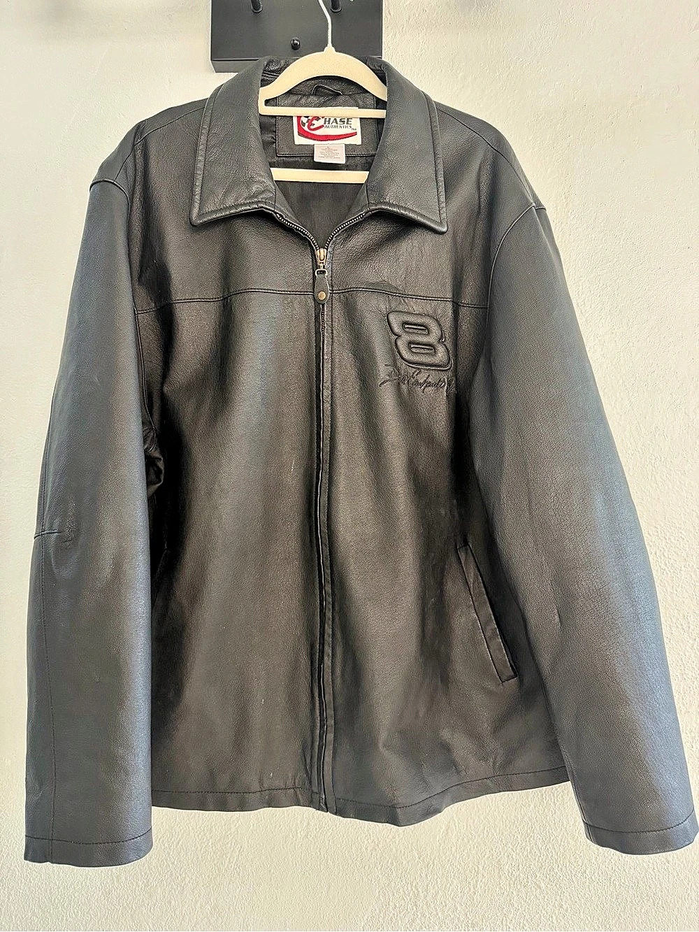 Chase Authentics Bud Racing Leather Racing Jacket Size Large - Picture 9 of 9